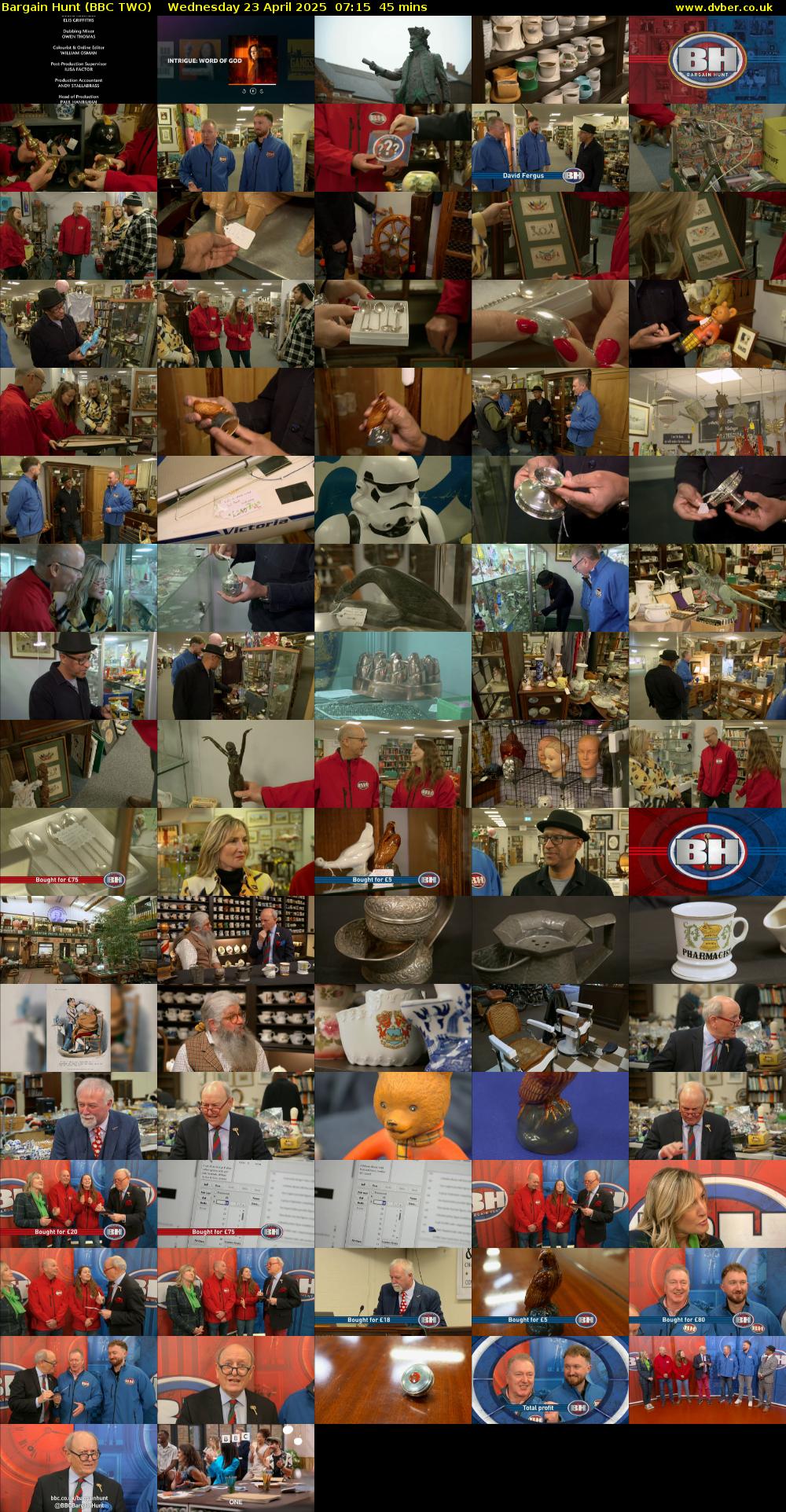 Bargain Hunt (BBC TWO) Wednesday 23 April 2025 07:15 - 08:00