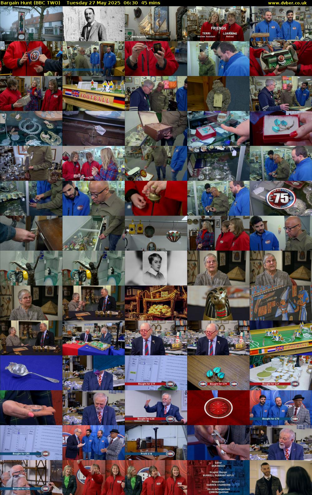 Bargain Hunt (BBC TWO) Tuesday 27 May 2025 06:30 - 07:15