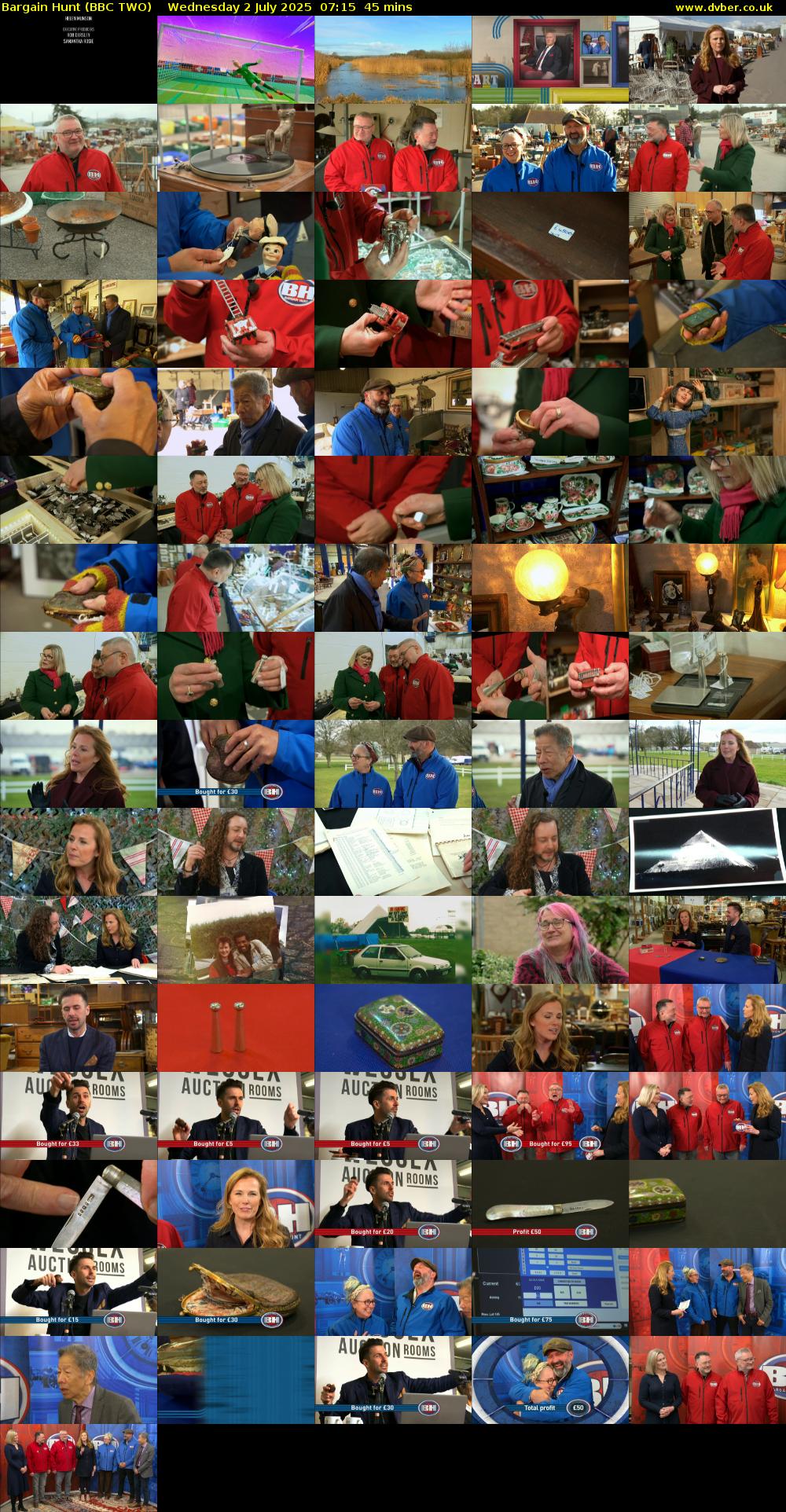 Bargain Hunt (BBC TWO) Wednesday 2 July 2025 07:15 - 08:00