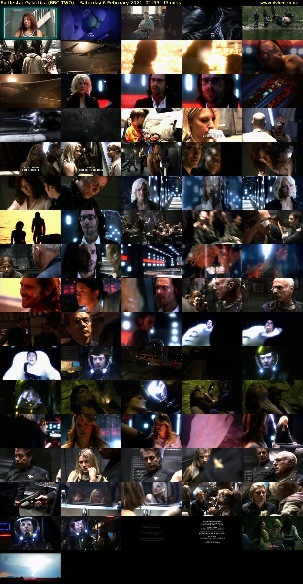 Battlestar Galactica (BBC TWO) Saturday 6 February 2021 01:55 - 02:40