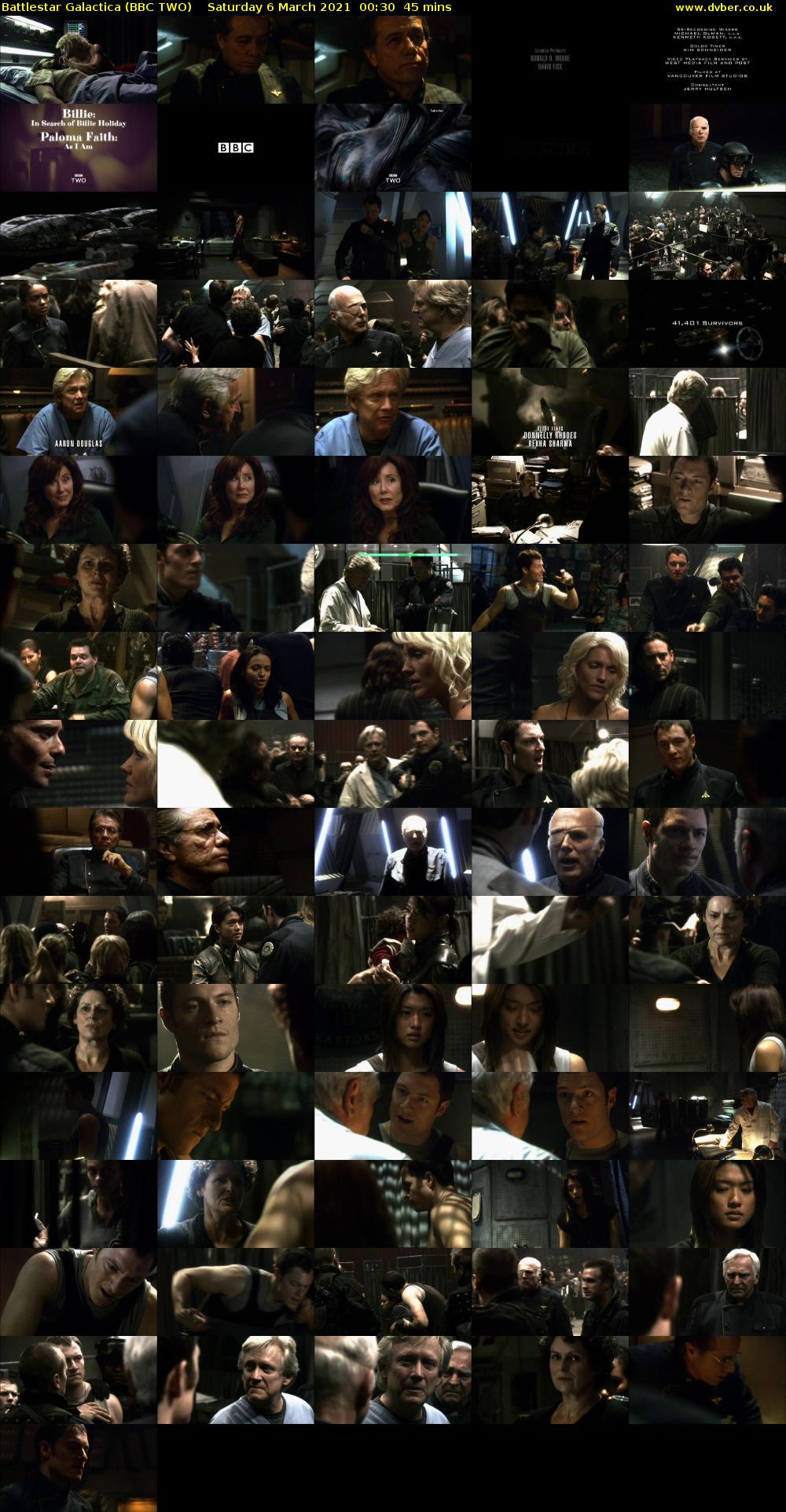 Battlestar Galactica (BBC TWO) Saturday 6 March 2021 00:30 - 01:15