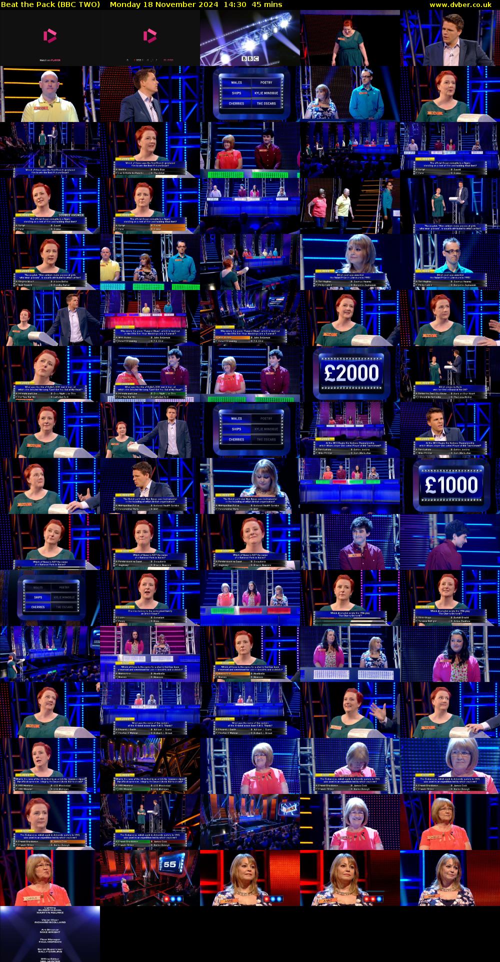 Beat the Pack (BBC TWO) Monday 18 November 2024 14:30 - 15:15