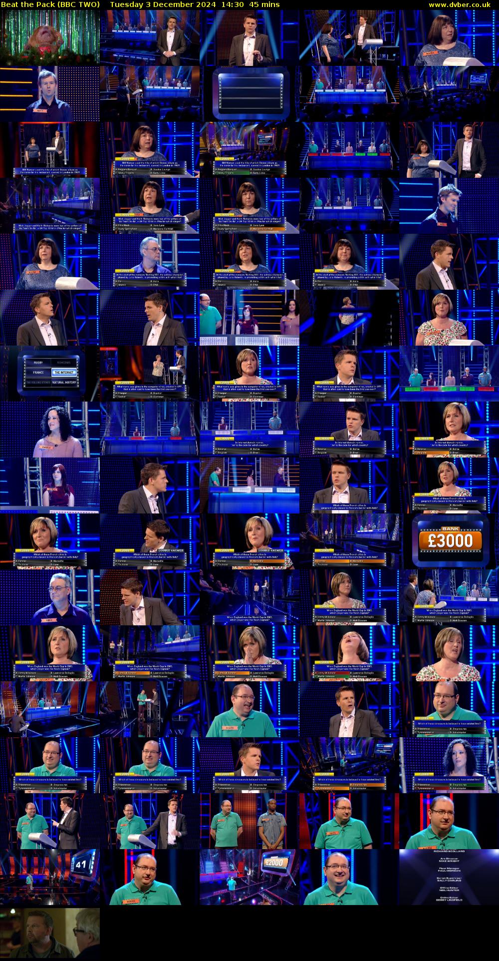 Beat the Pack (BBC TWO) Tuesday 3 December 2024 14:30 - 15:15