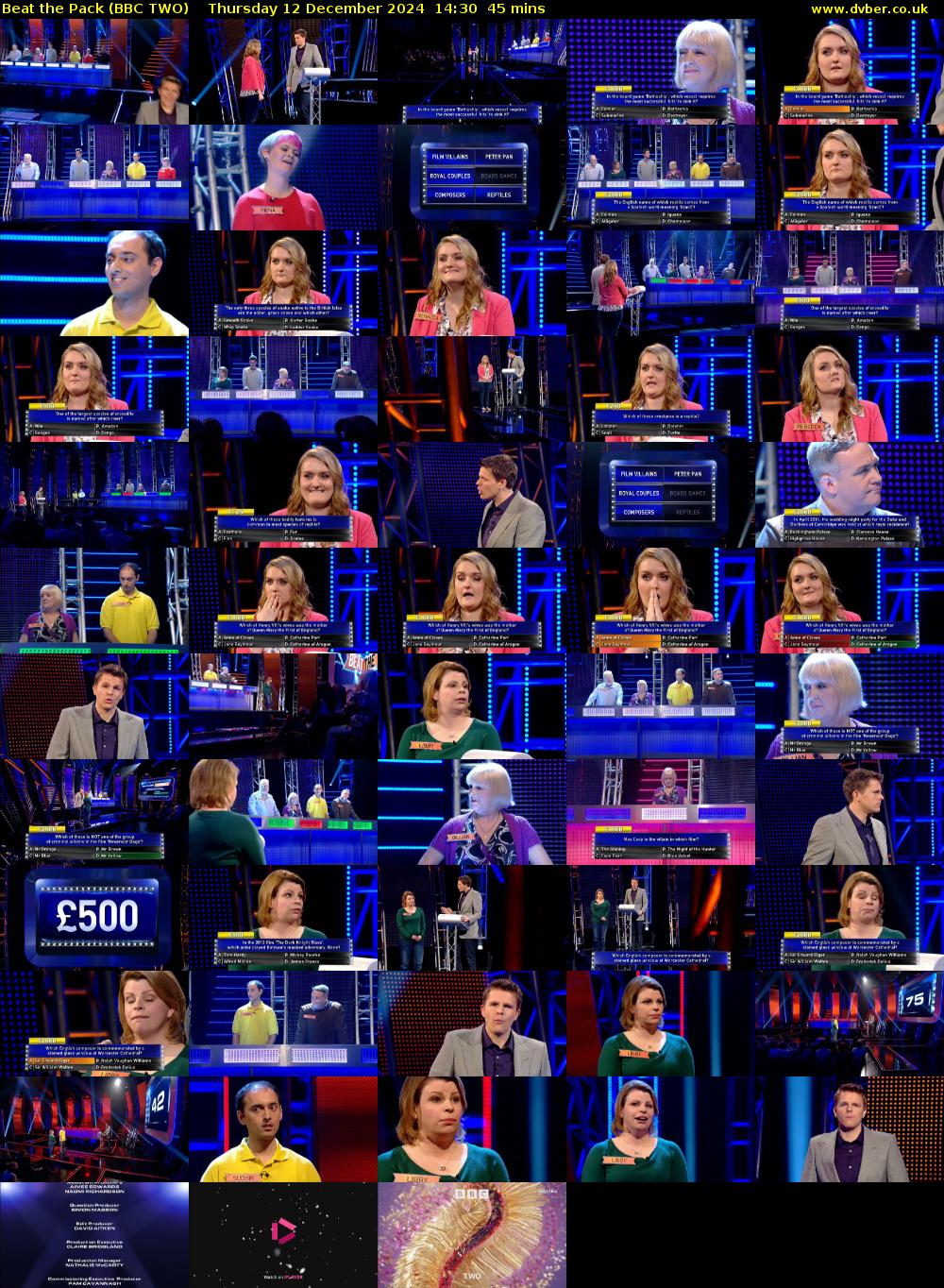 Beat the Pack (BBC TWO) Thursday 12 December 2024 14:30 - 15:15