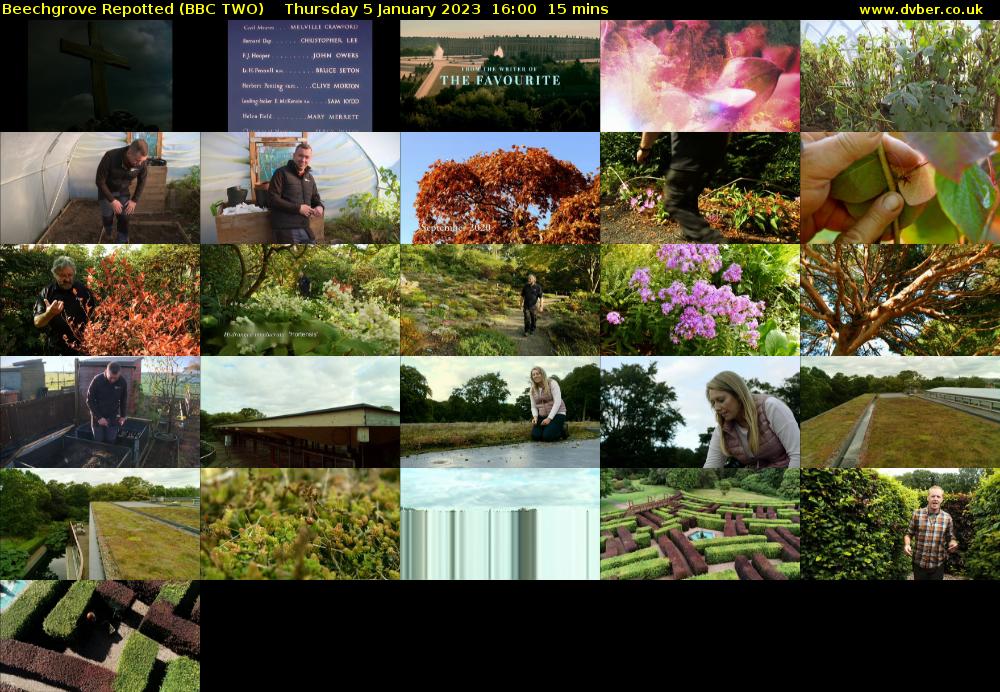 Beechgrove Repotted (BBC TWO) Thursday 5 January 2023 16:00 - 16:15
