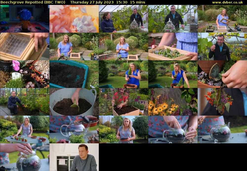 Beechgrove Repotted (BBC TWO) Thursday 27 July 2023 15:30 - 15:45