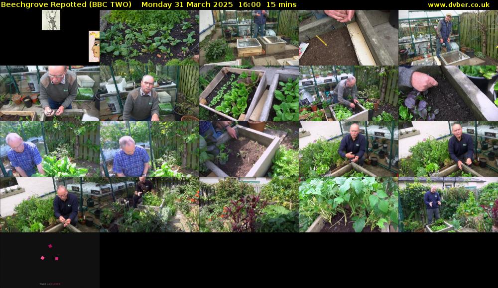 Beechgrove Repotted (BBC TWO) Monday 31 March 2025 16:00 - 16:15