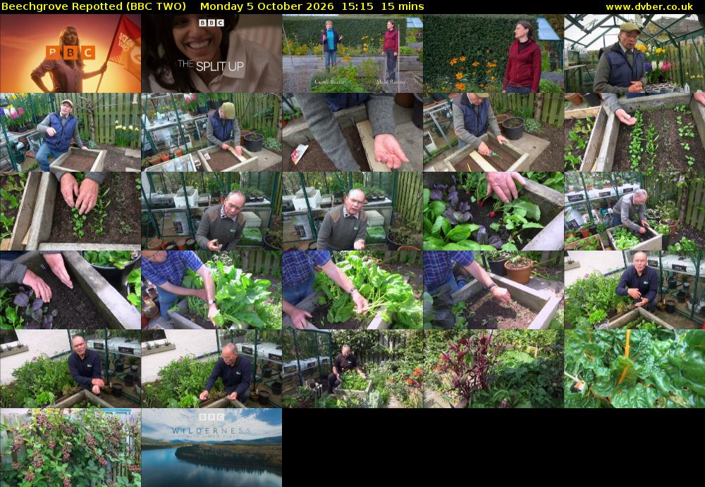 Beechgrove Repotted (BBC TWO) Monday 5 October 2026 15:15 - 15:30