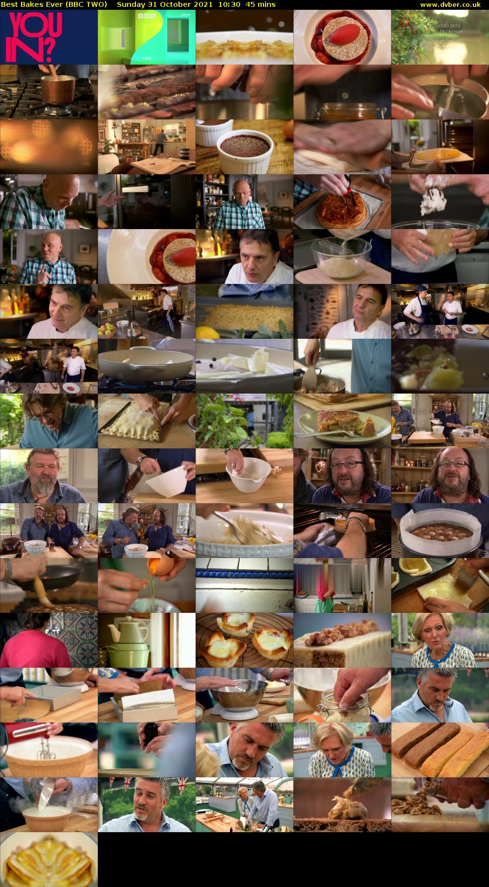 Best Bakes Ever (BBC TWO) Sunday 31 October 2021 10:30 - 11:15