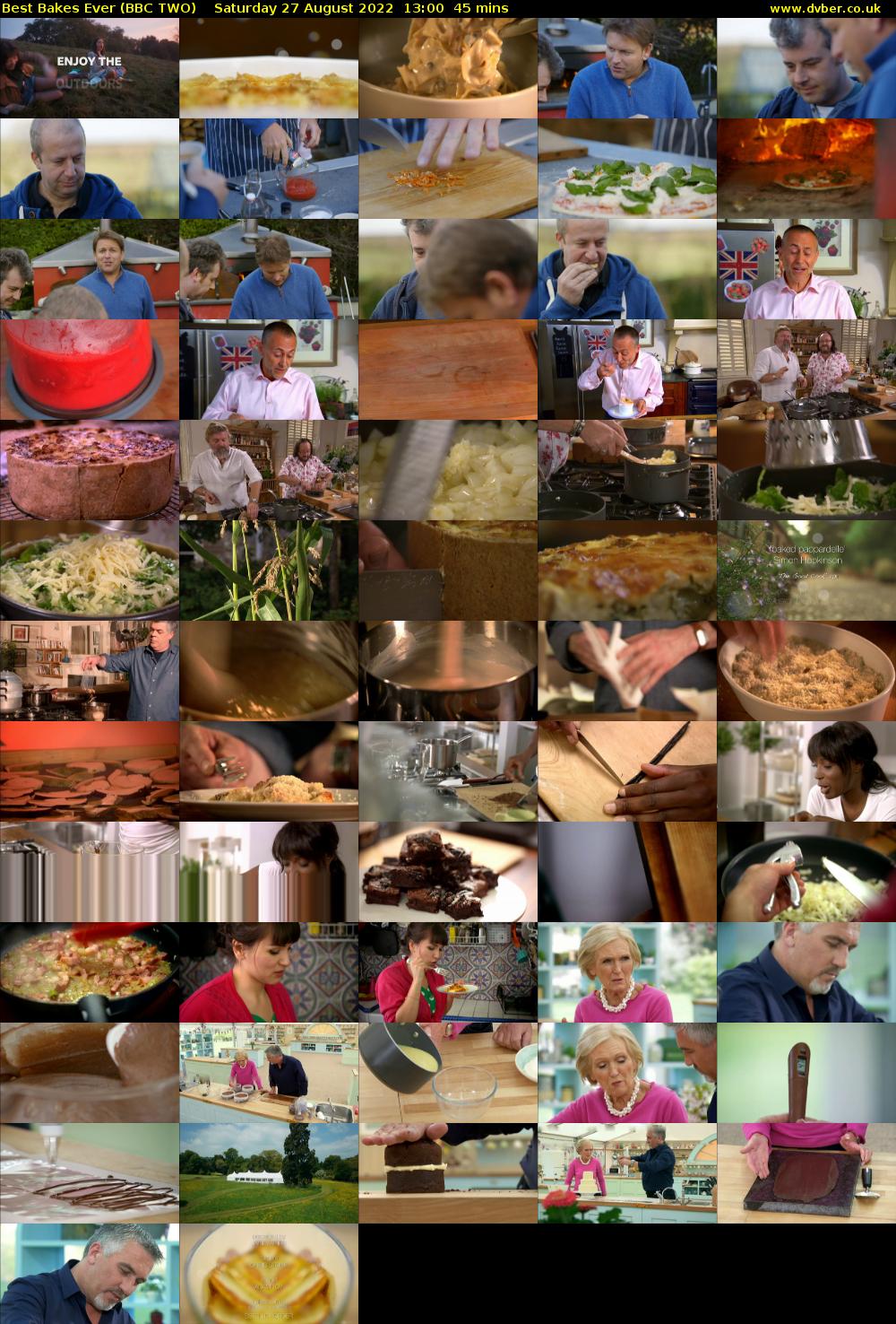 Best Bakes Ever (BBC TWO) Saturday 27 August 2022 13:00 - 13:45