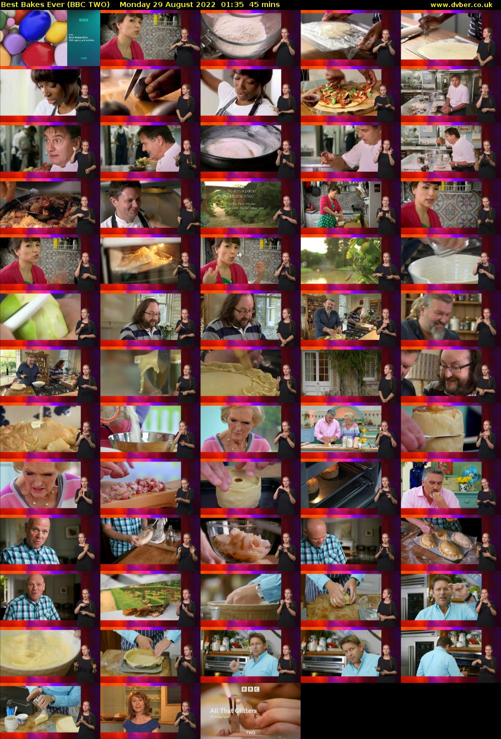 Best Bakes Ever (BBC TWO) Monday 29 August 2022 01:35 - 02:20