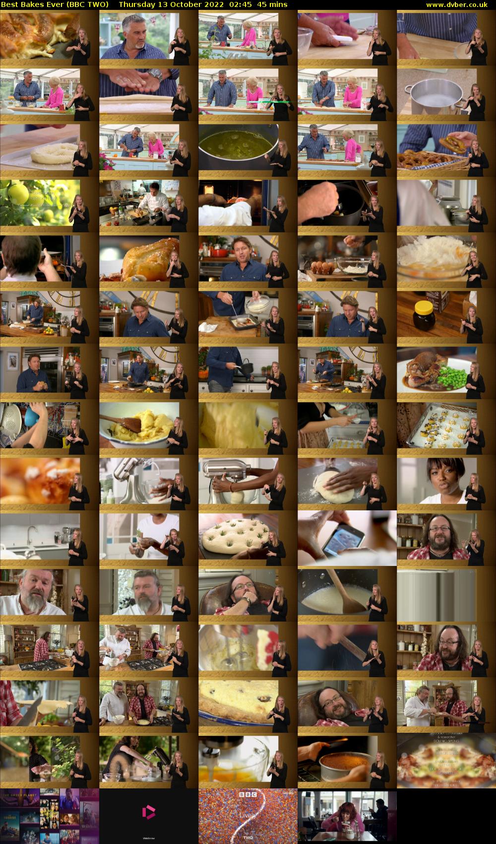 Best Bakes Ever (BBC TWO) Thursday 13 October 2022 02:45 - 03:30