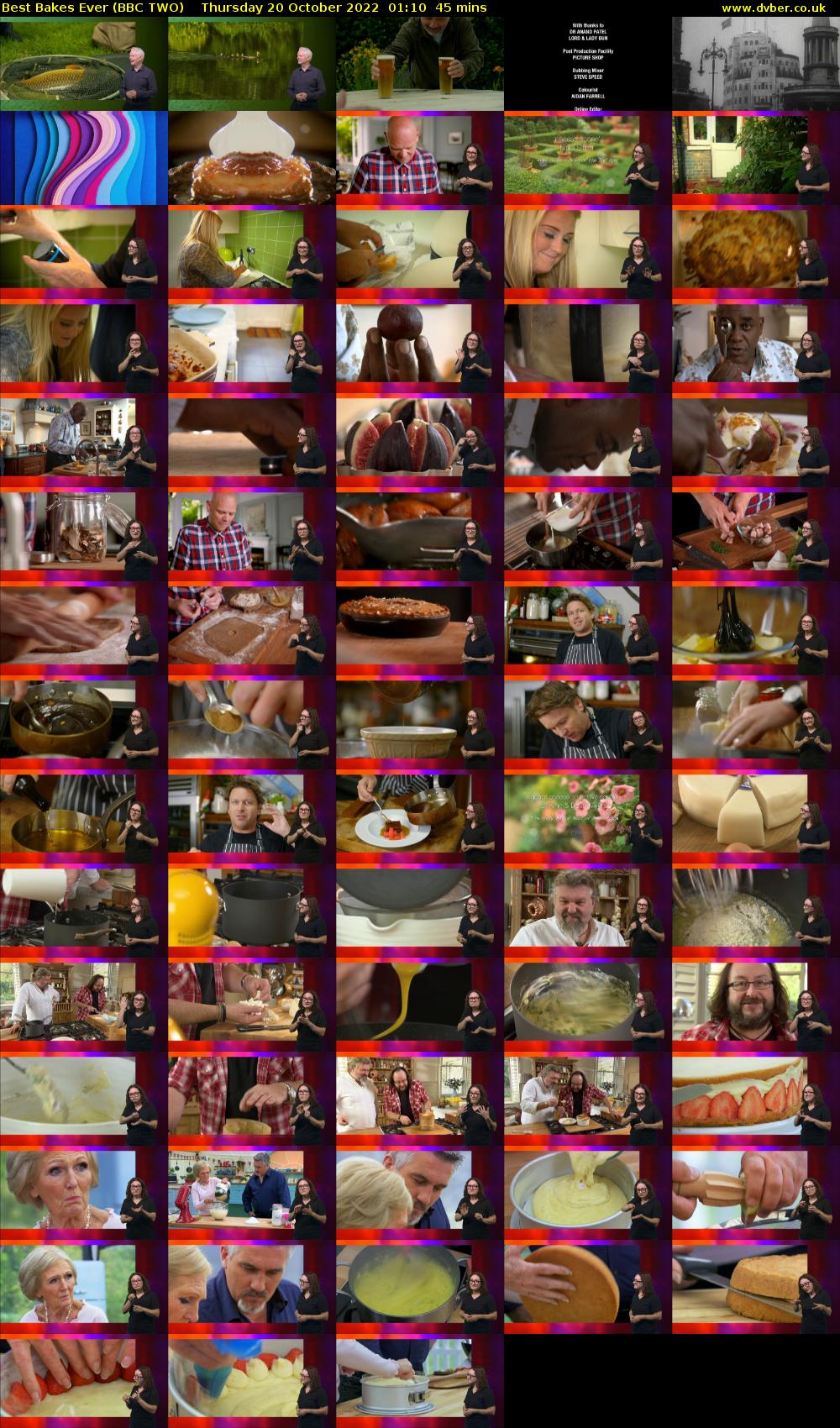 Best Bakes Ever (BBC TWO) Thursday 20 October 2022 01:10 - 01:55