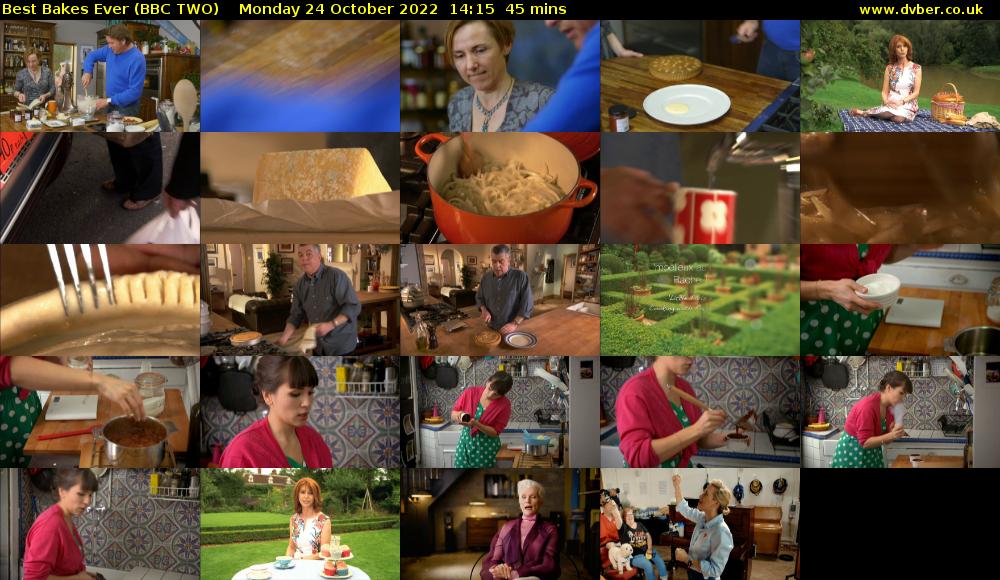 Best Bakes Ever (BBC TWO) Monday 24 October 2022 14:15 - 15:00