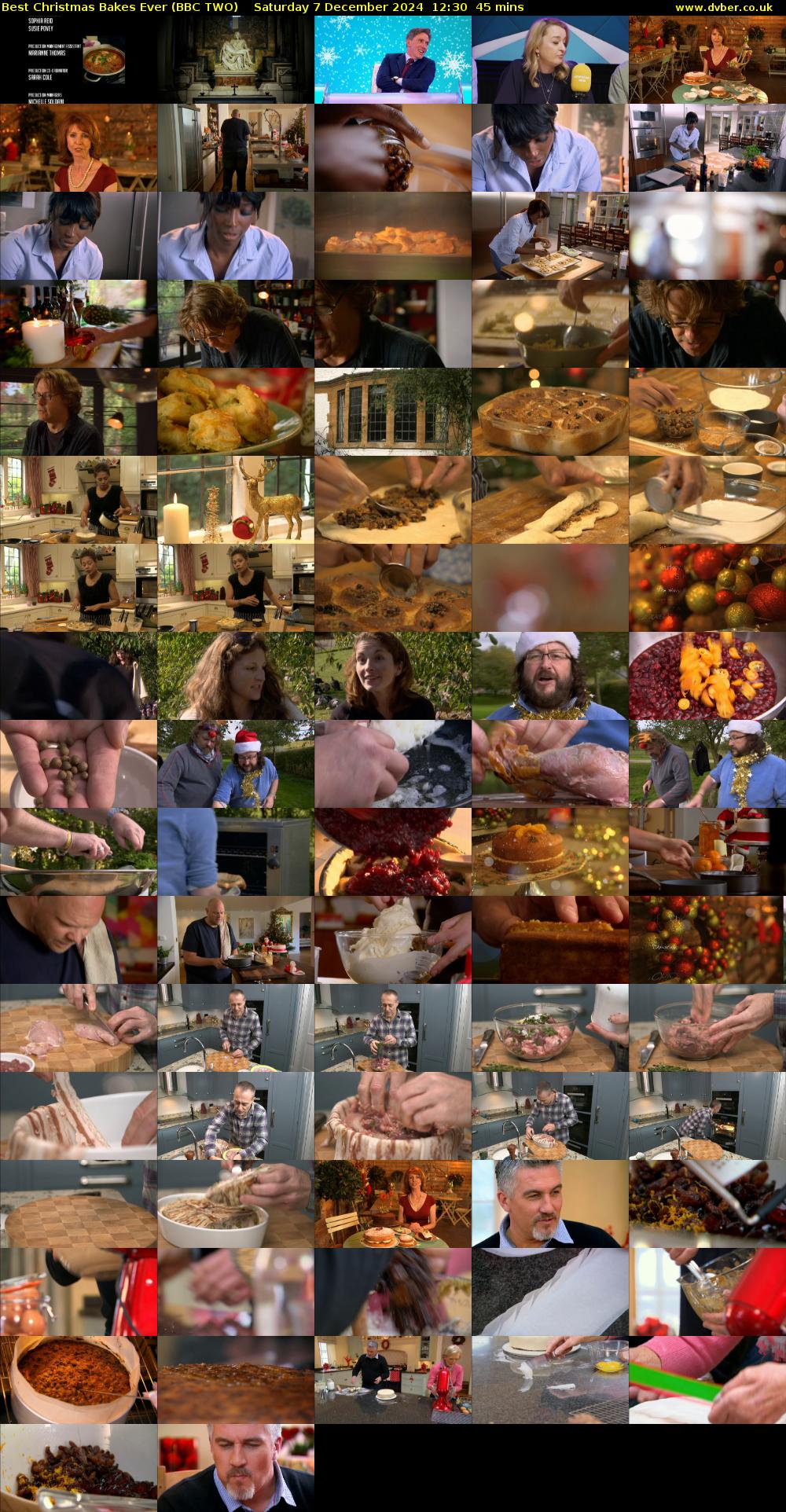 Best Christmas Bakes Ever (BBC TWO) Saturday 7 December 2024 12:30 - 13:15