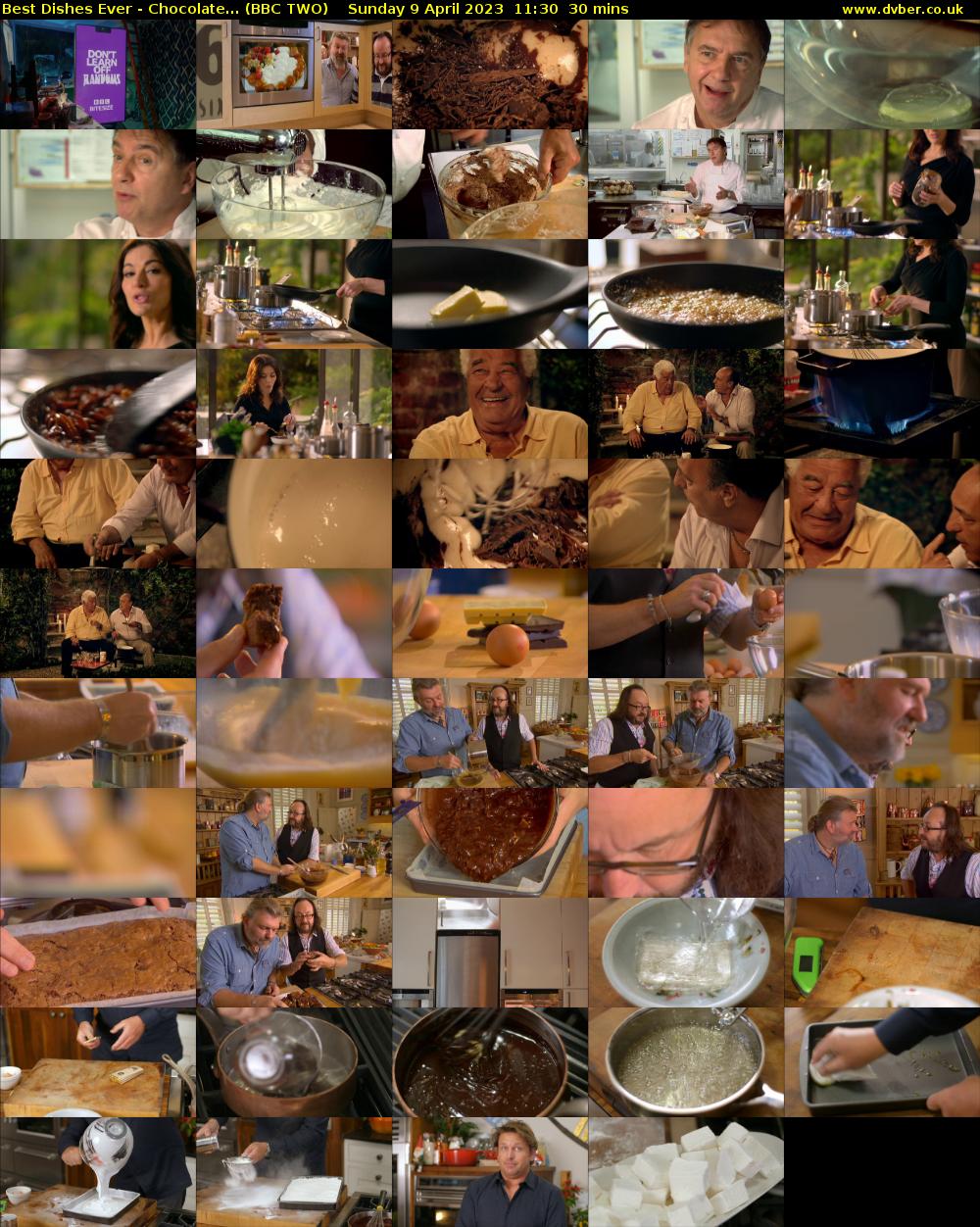 Best Dishes Ever - Chocolate... (BBC TWO) Sunday 9 April 2023 11:30 - 12:00