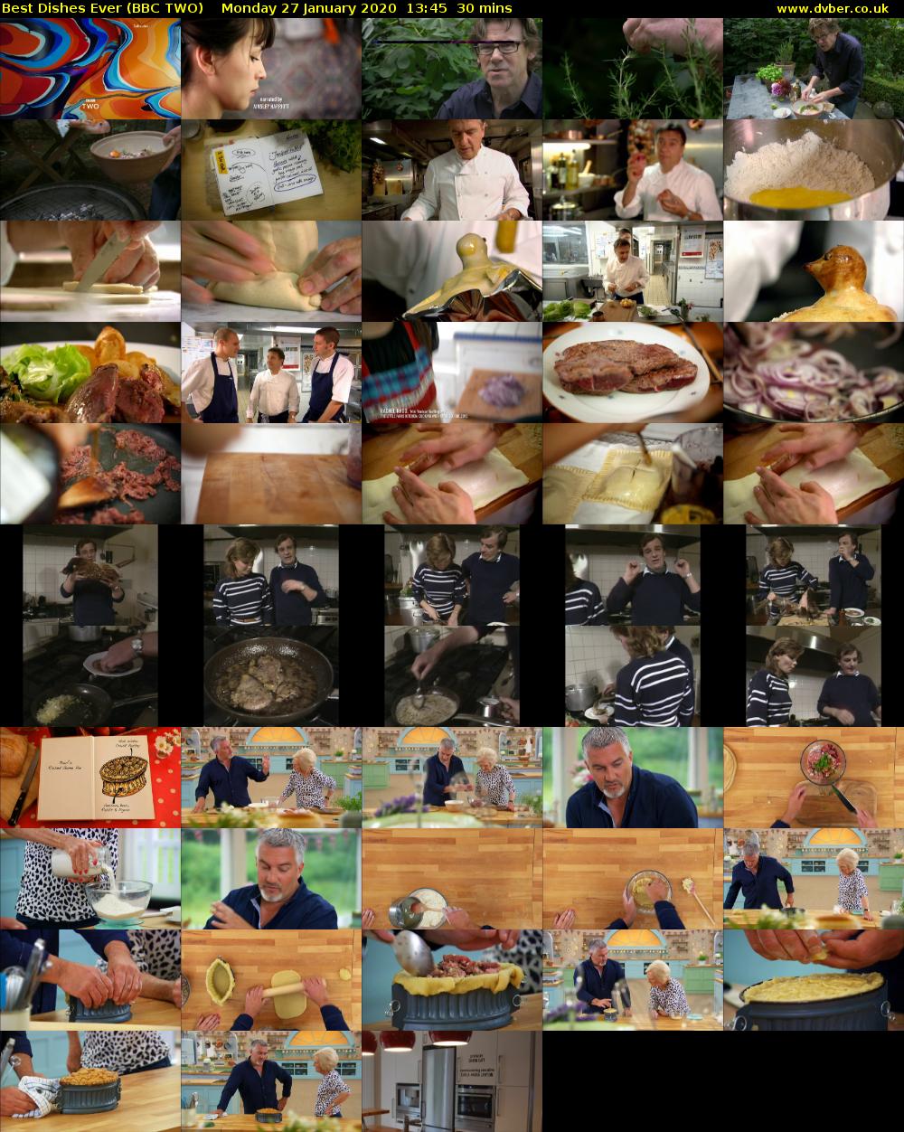 Best Dishes Ever (BBC TWO) Monday 27 January 2020 13:45 - 14:15