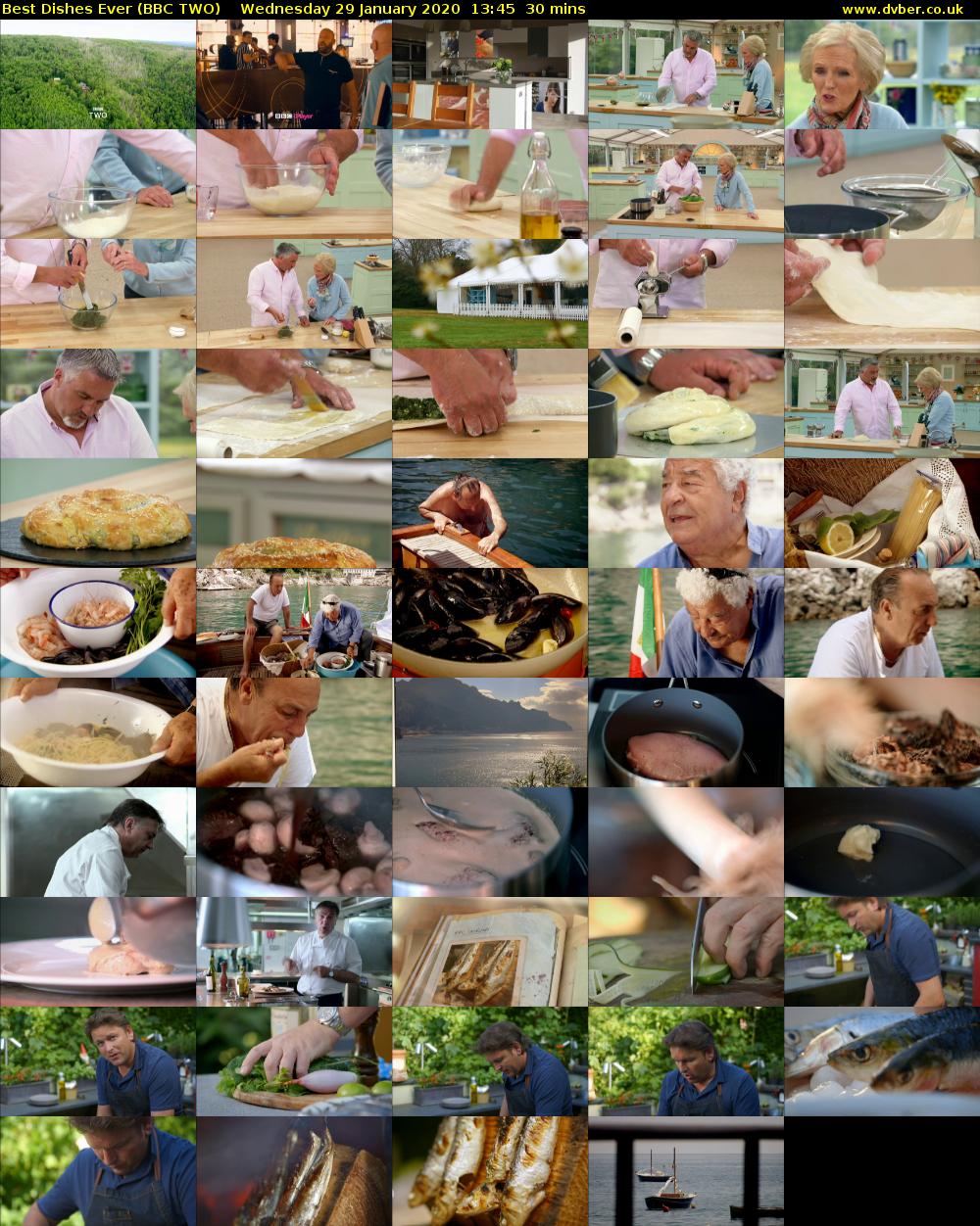 Best Dishes Ever (BBC TWO) Wednesday 29 January 2020 13:45 - 14:15