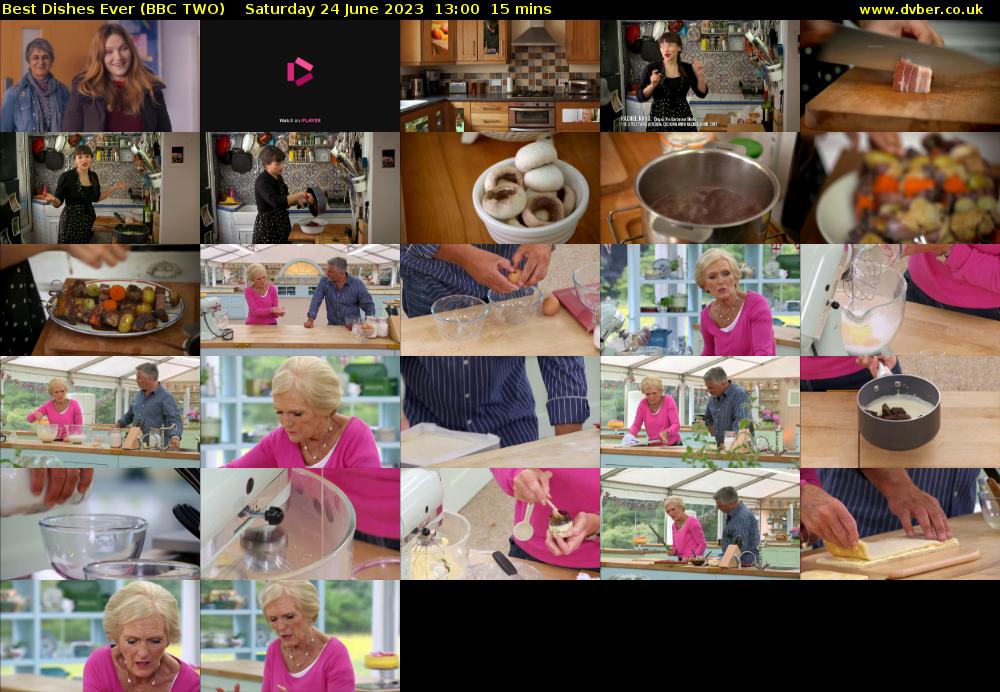 Best Dishes Ever (BBC TWO) Saturday 24 June 2023 13:00 - 13:15