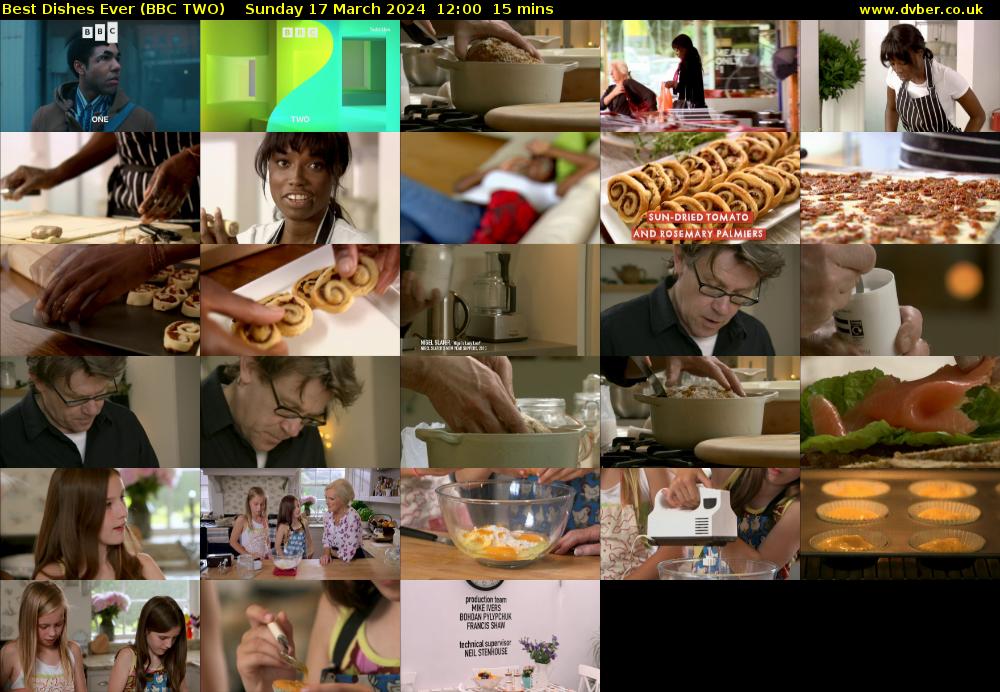 Best Dishes Ever (BBC TWO) Sunday 17 March 2024 12:00 - 12:15