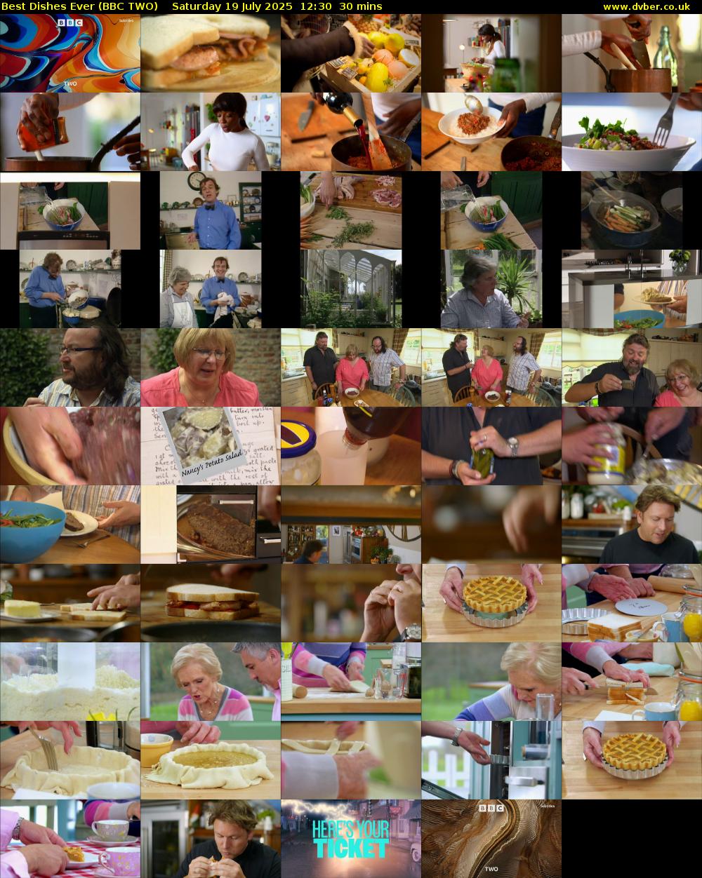 Best Dishes Ever (BBC TWO) Saturday 19 July 2025 12:30 - 13:00