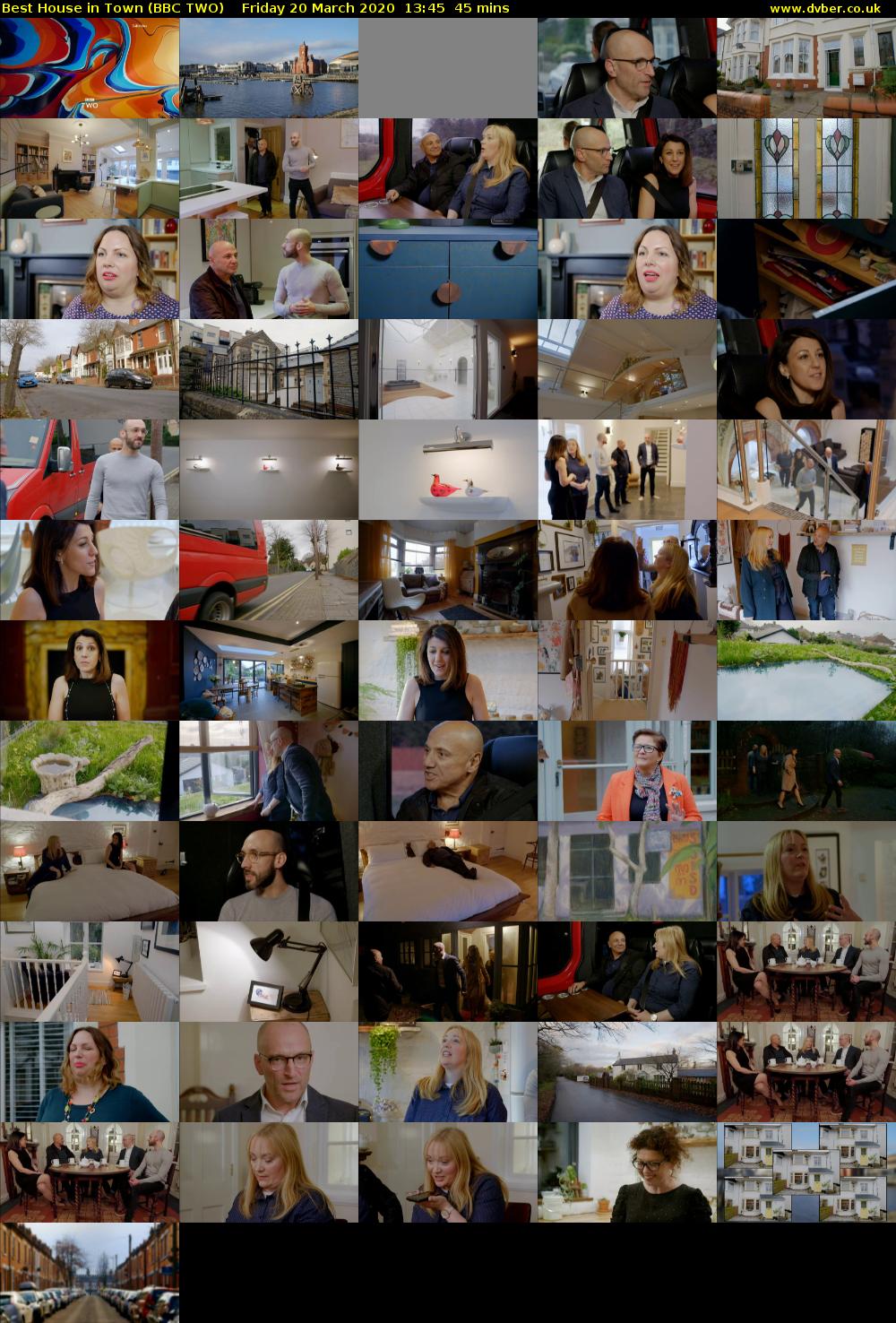 Best House in Town (BBC TWO) Friday 20 March 2020 13:45 - 14:30