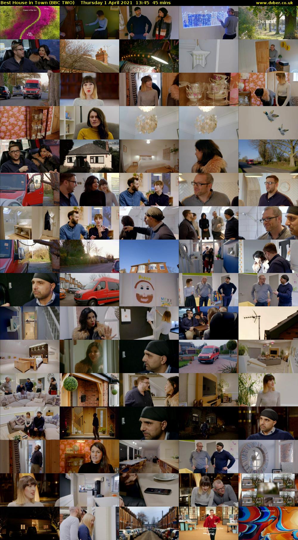 Best House in Town (BBC TWO) Thursday 1 April 2021 13:45 - 14:30