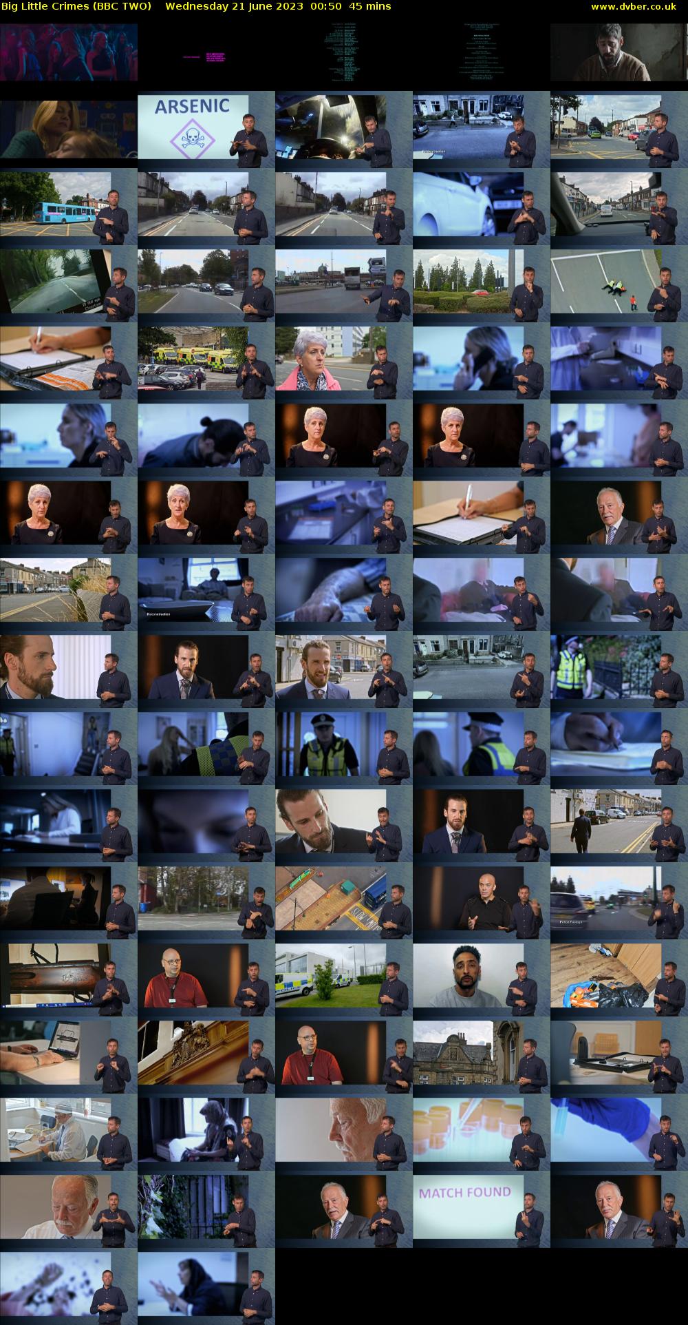 Big Little Crimes (BBC TWO) Wednesday 21 June 2023 00:50 - 01:35