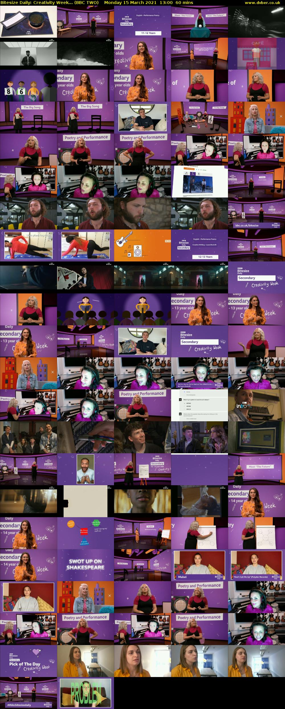 Bitesize Daily: Creativity Week... (BBC TWO) Monday 15 March 2021 13:00 - 14:00