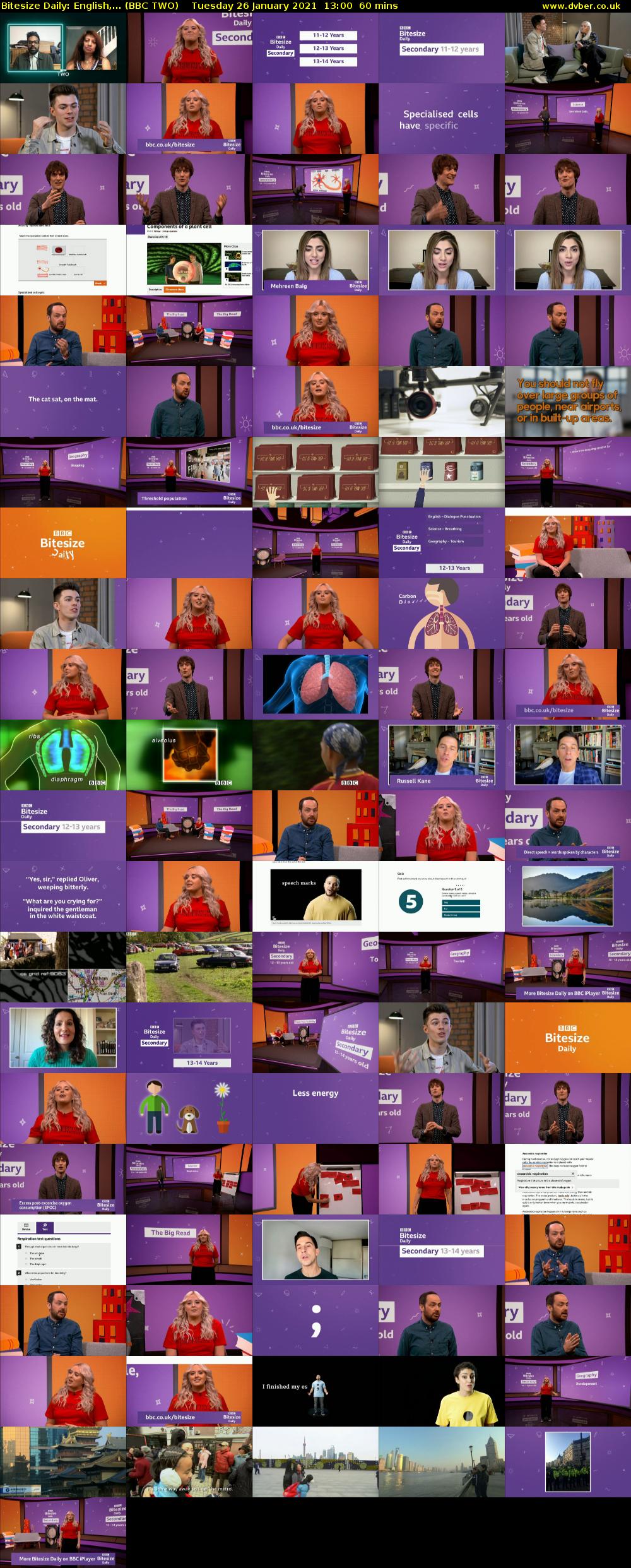 Bitesize Daily: English,... (BBC TWO) Tuesday 26 January 2021 13:00 - 14:00