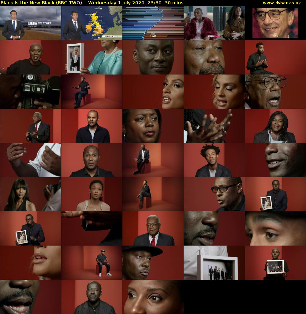 Black is the New Black (BBC TWO) Wednesday 1 July 2020 23:30 - 00:00