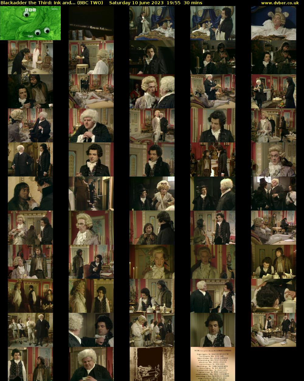 Blackadder the Third: Ink and... (BBC TWO) Saturday 10 June 2023 19:55 - 20:25