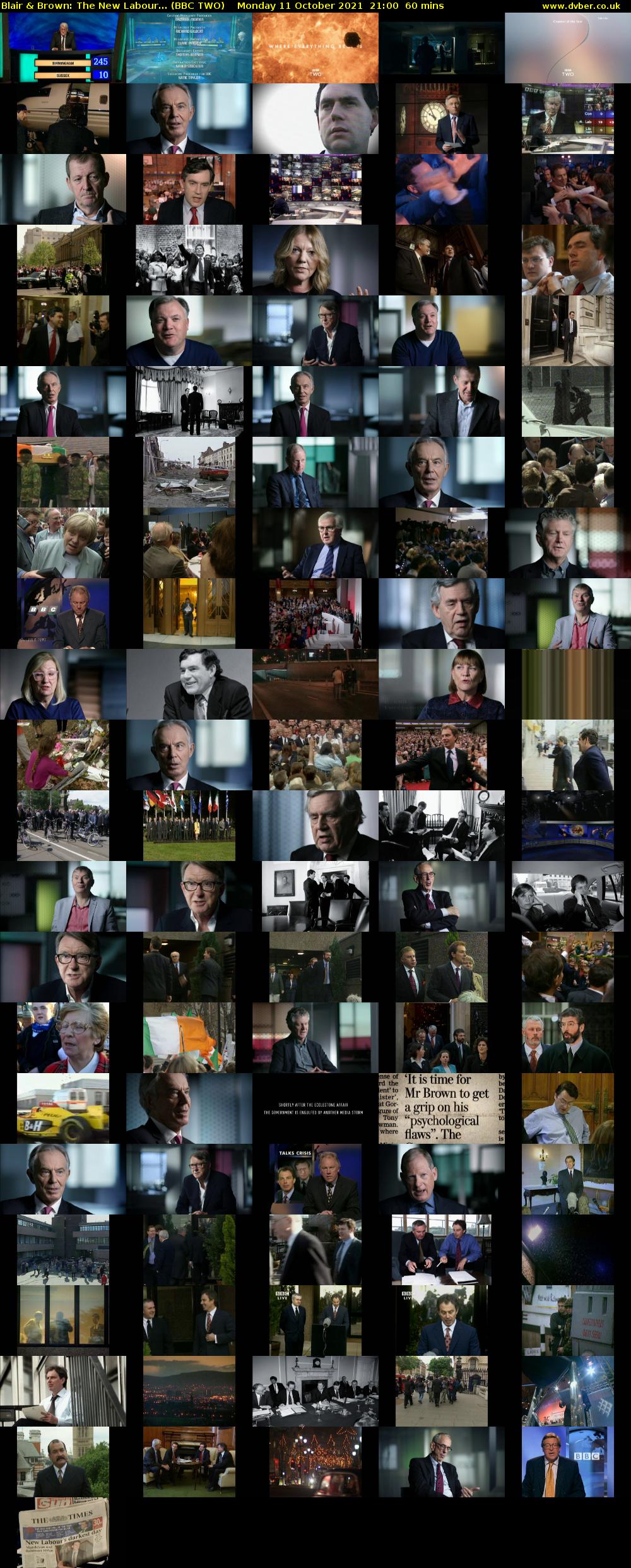 Blair & Brown: The New Labour... (BBC TWO) Monday 11 October 2021 21:00 - 22:00