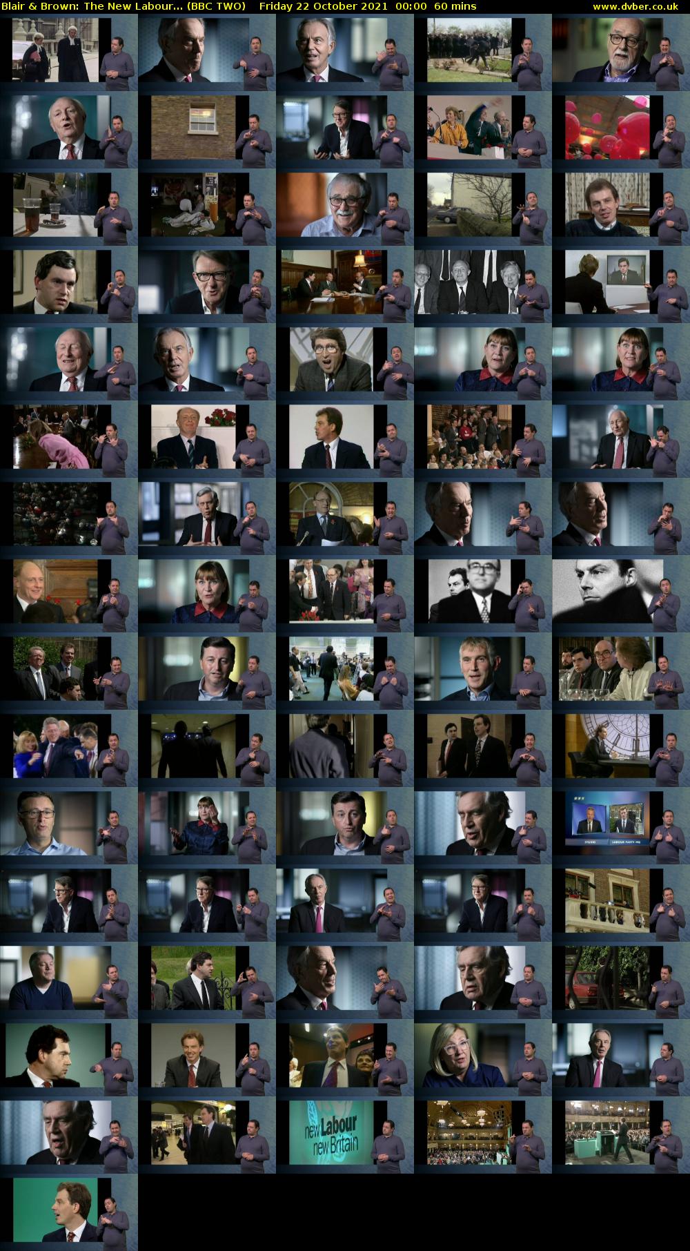 Blair & Brown: The New Labour... (BBC TWO) Friday 22 October 2021 00:00 - 01:00