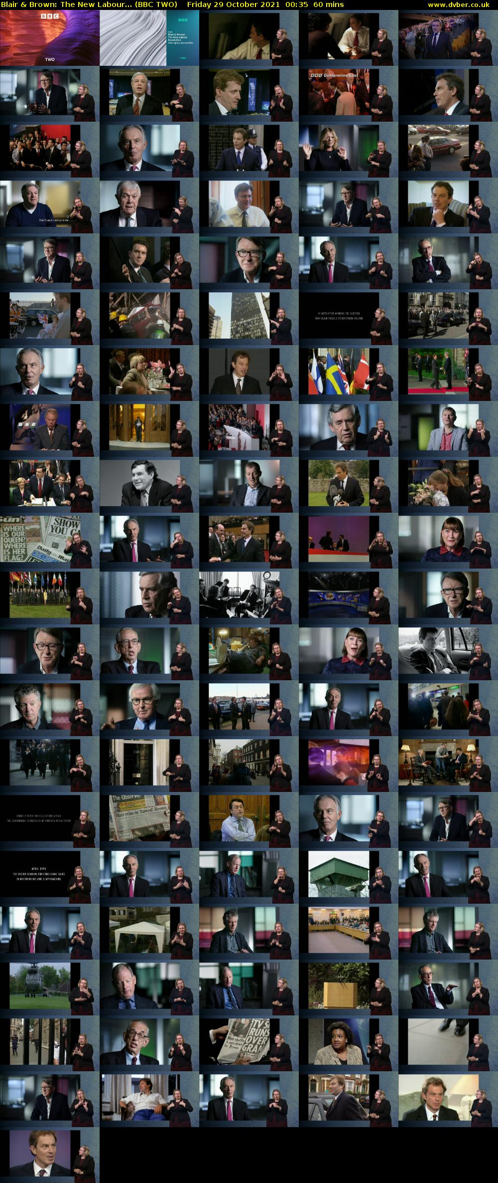 Blair & Brown: The New Labour... (BBC TWO) Friday 29 October 2021 00:35 - 01:35