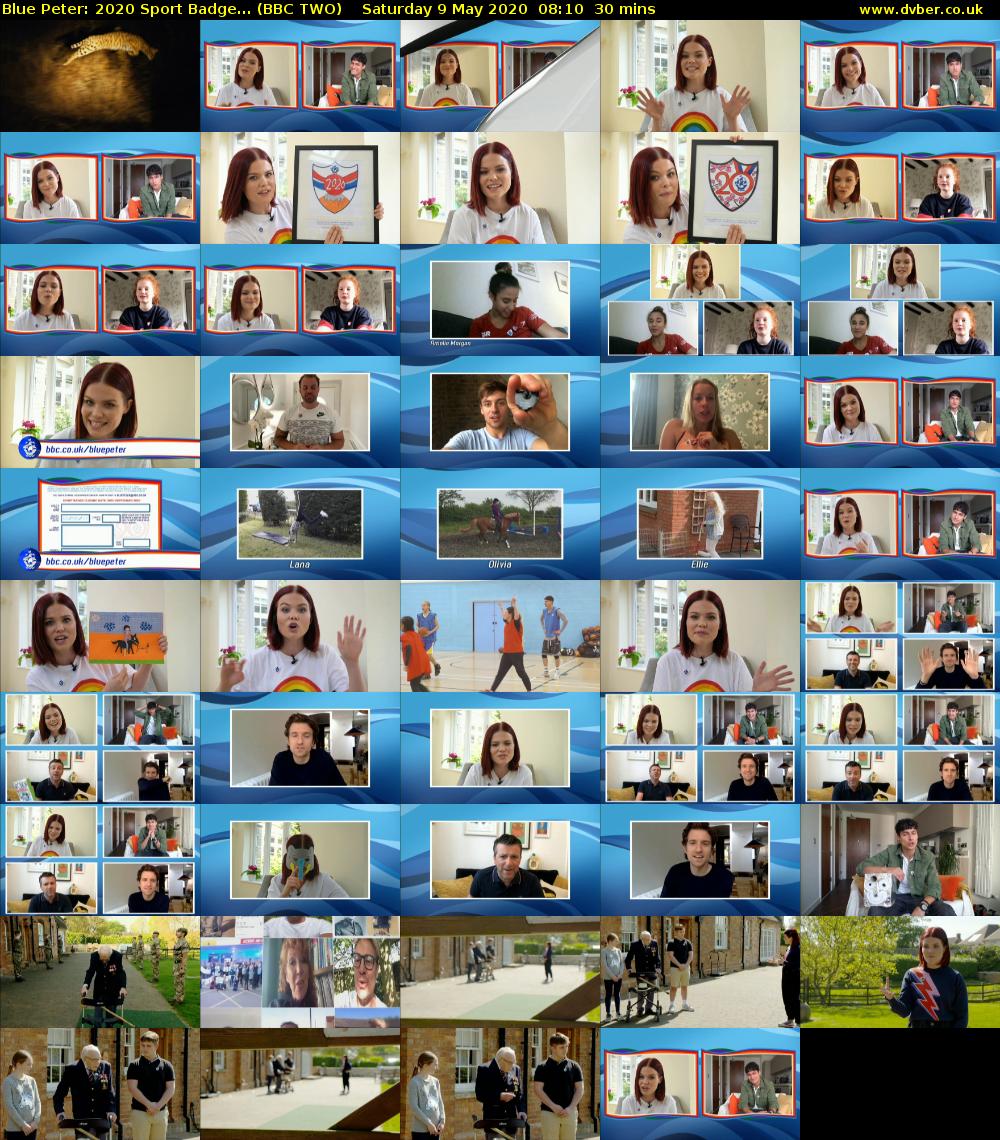 Blue Peter: 2020 Sport Badge... (BBC TWO) Saturday 9 May 2020 08:10 - 08:40