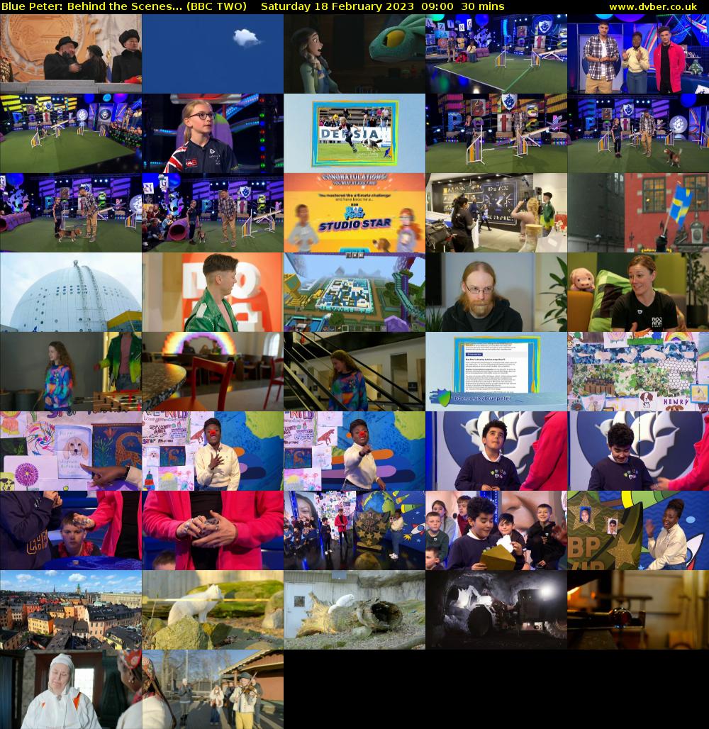 Blue Peter: Behind the Scenes... (BBC TWO) Saturday 18 February 2023 09:00 - 09:30