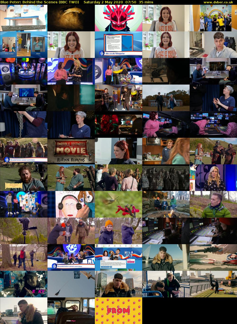 Blue Peter: Behind the Scenes (BBC TWO) Saturday 2 May 2020 07:50 - 08:25