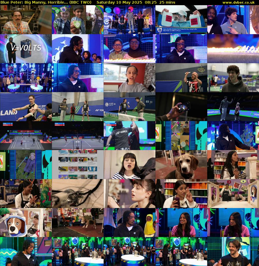 Blue Peter: Big Manny, Horrible... (BBC TWO) Saturday 10 May 2025 08:25 - 08:50