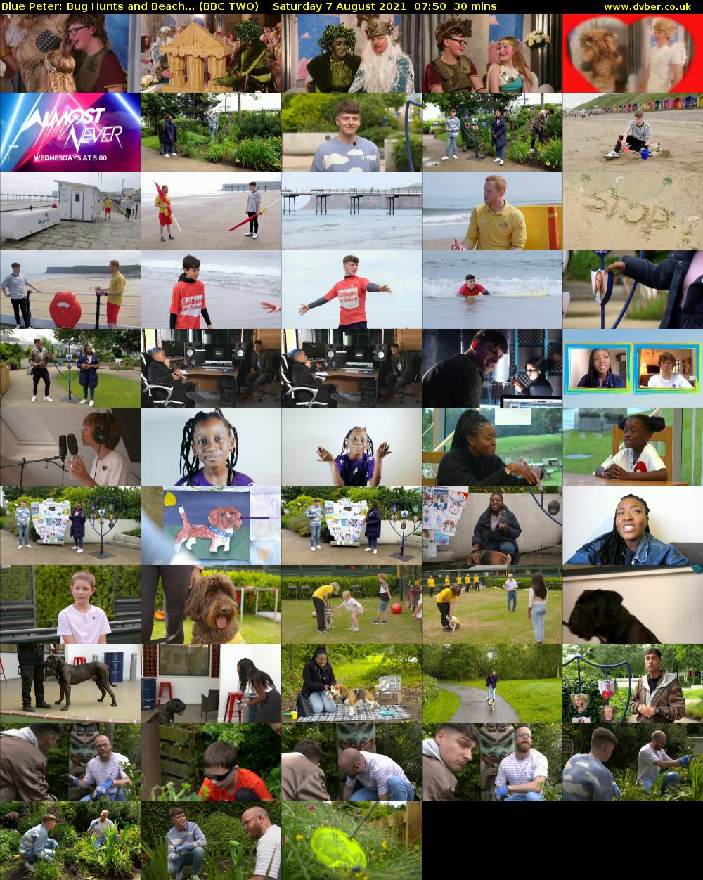 Blue Peter: Bug Hunts and Beach... (BBC TWO) Saturday 7 August 2021 07:50 - 08:20