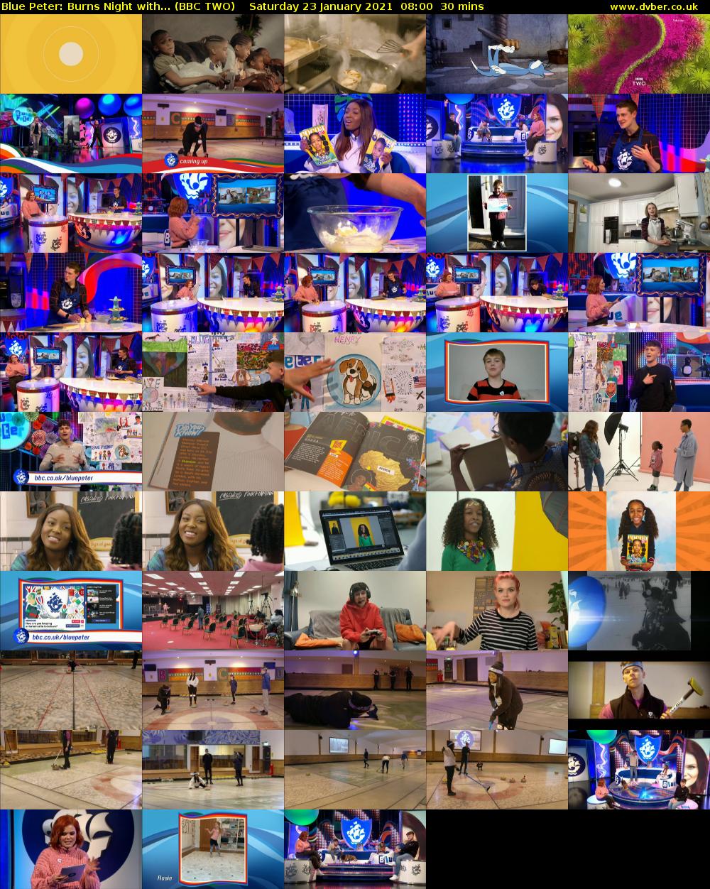 Blue Peter: Burns Night with... (BBC TWO) Saturday 23 January 2021 08:00 - 08:30