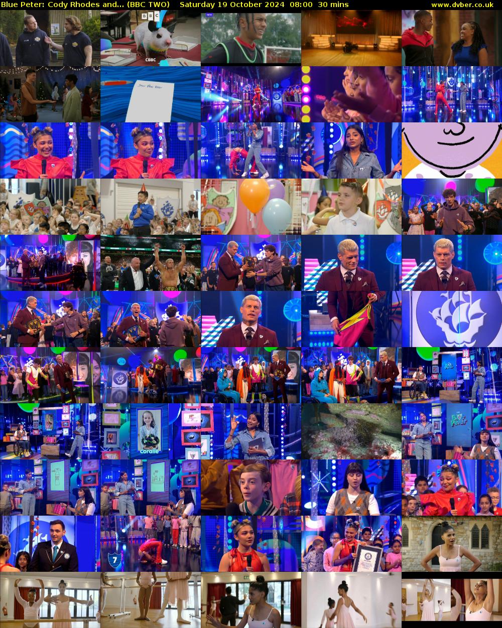 Blue Peter: Cody Rhodes and... (BBC TWO) Saturday 19 October 2024 08:00 - 08:30