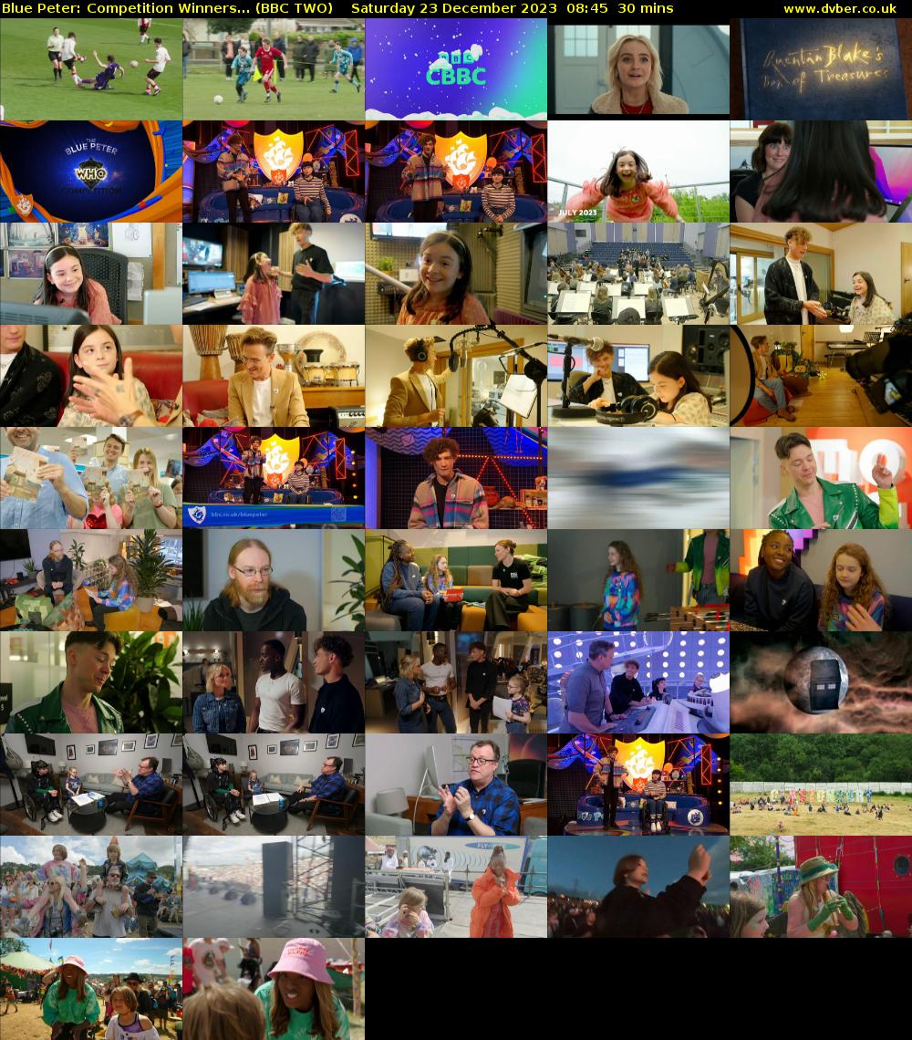 Blue Peter: Competition Winners... (BBC TWO) Saturday 23 December 2023 08:45 - 09:15