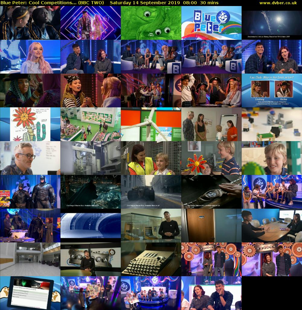 Blue Peter: Cool Competitions... (BBC TWO) Saturday 14 September 2019 08:00 - 08:30