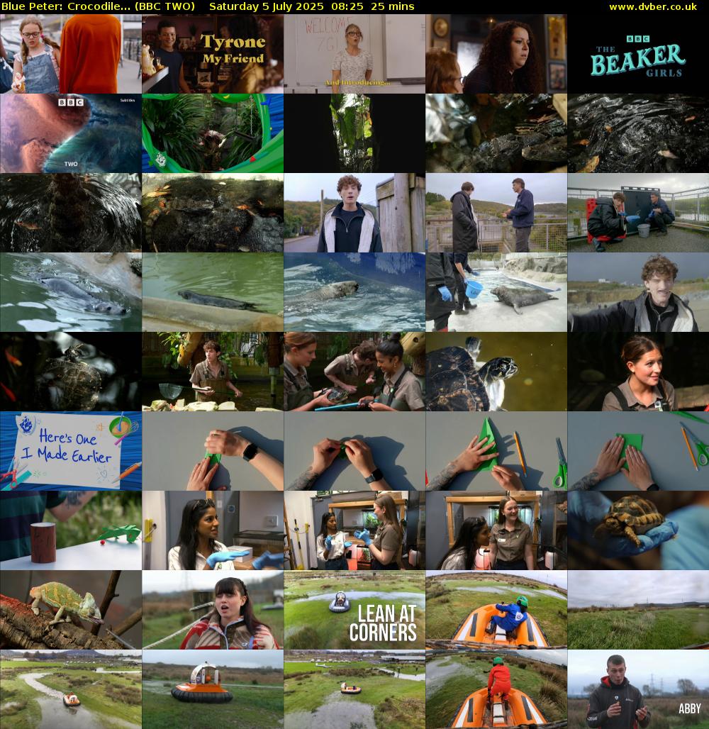 Blue Peter: Crocodile... (BBC TWO) Saturday 5 July 2025 08:25 - 08:50