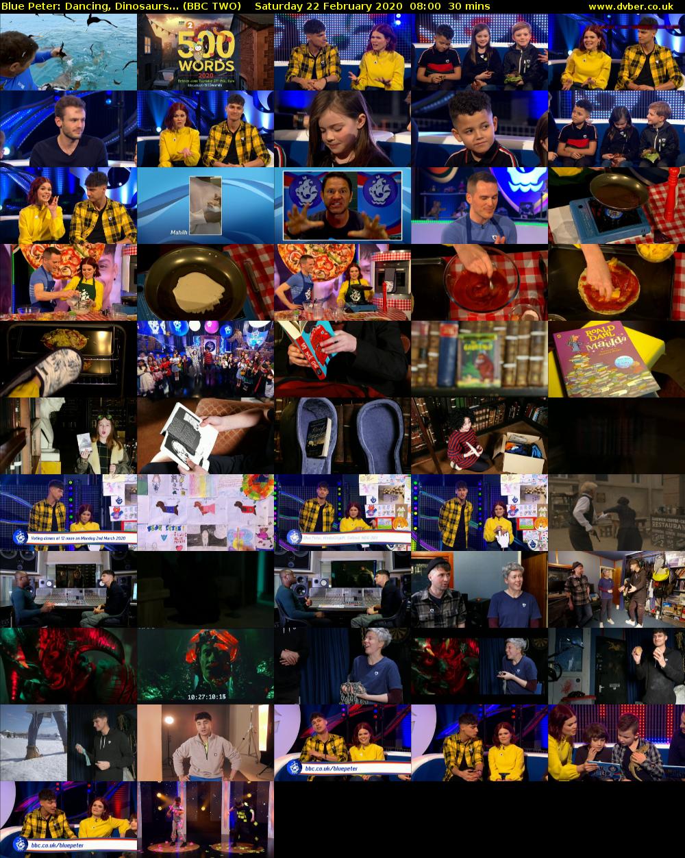 Blue Peter: Dancing, Dinosaurs... (BBC TWO) Saturday 22 February 2020 08:00 - 08:30
