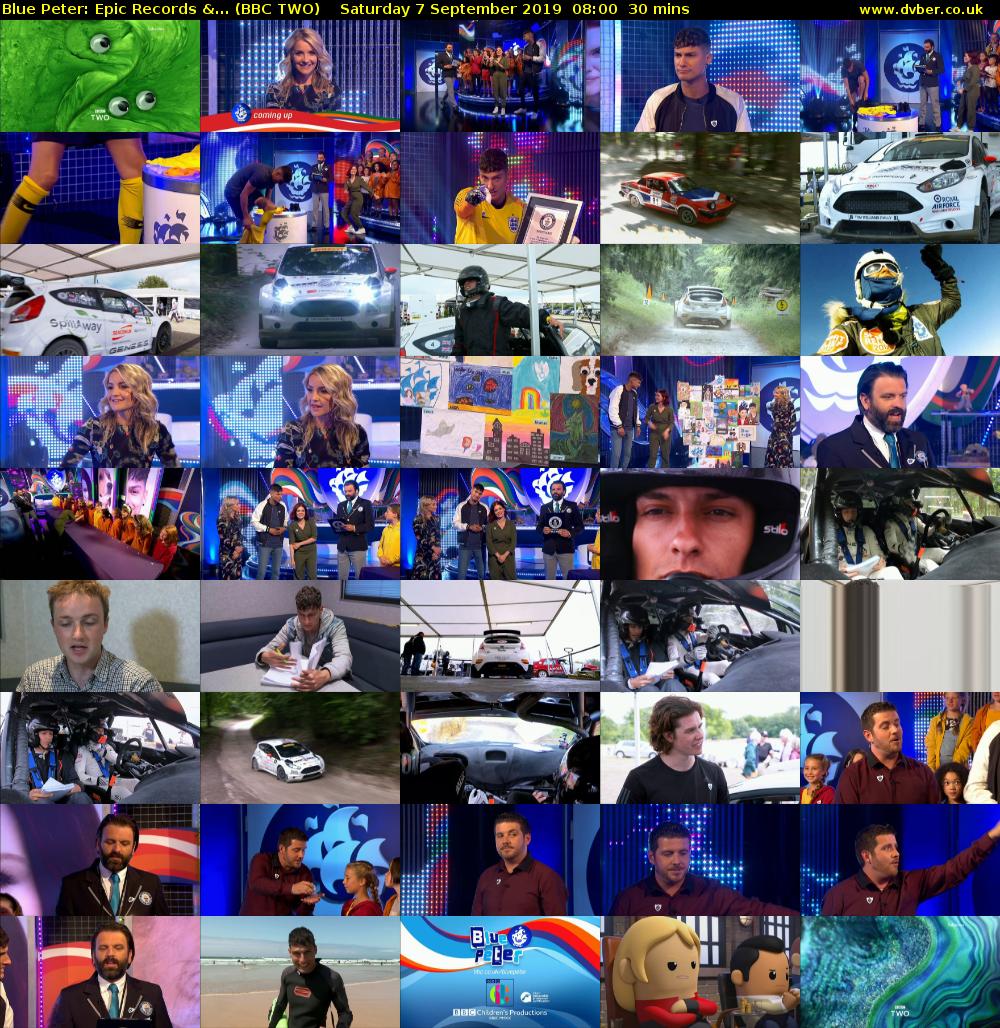 Blue Peter: Epic Records &... (BBC TWO) Saturday 7 September 2019 08:00 - 08:30