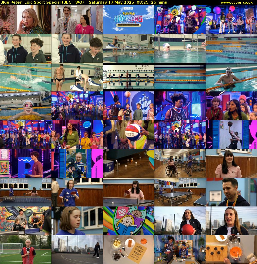 Blue Peter: Epic Sport Special (BBC TWO) Saturday 17 May 2025 08:25 - 08:50