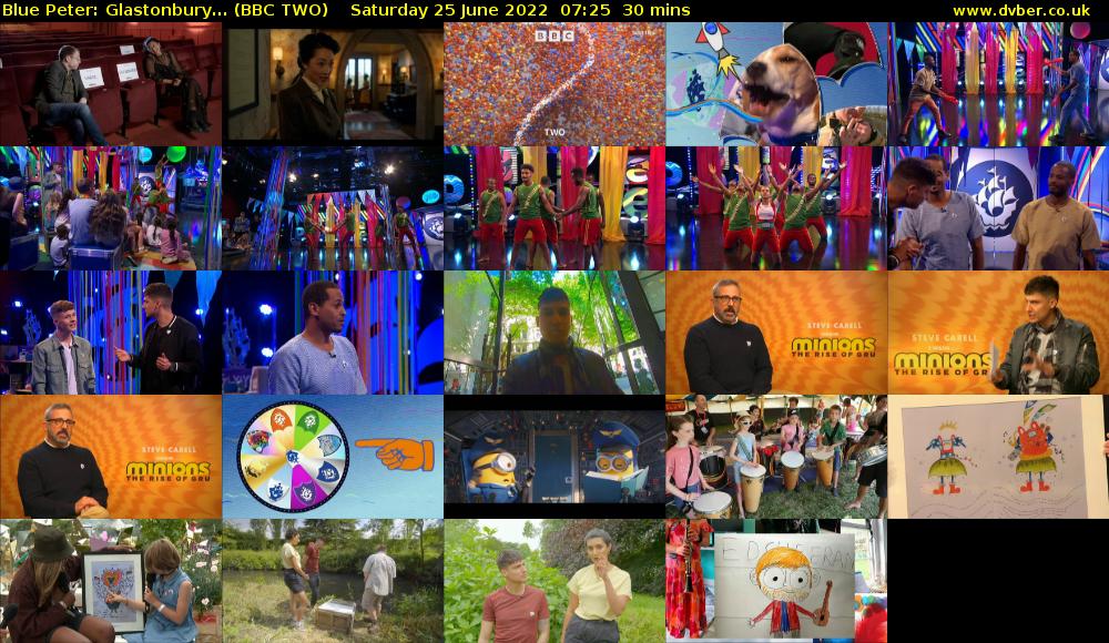 Blue Peter: Glastonbury... (BBC TWO) Saturday 25 June 2022 07:25 - 07:55