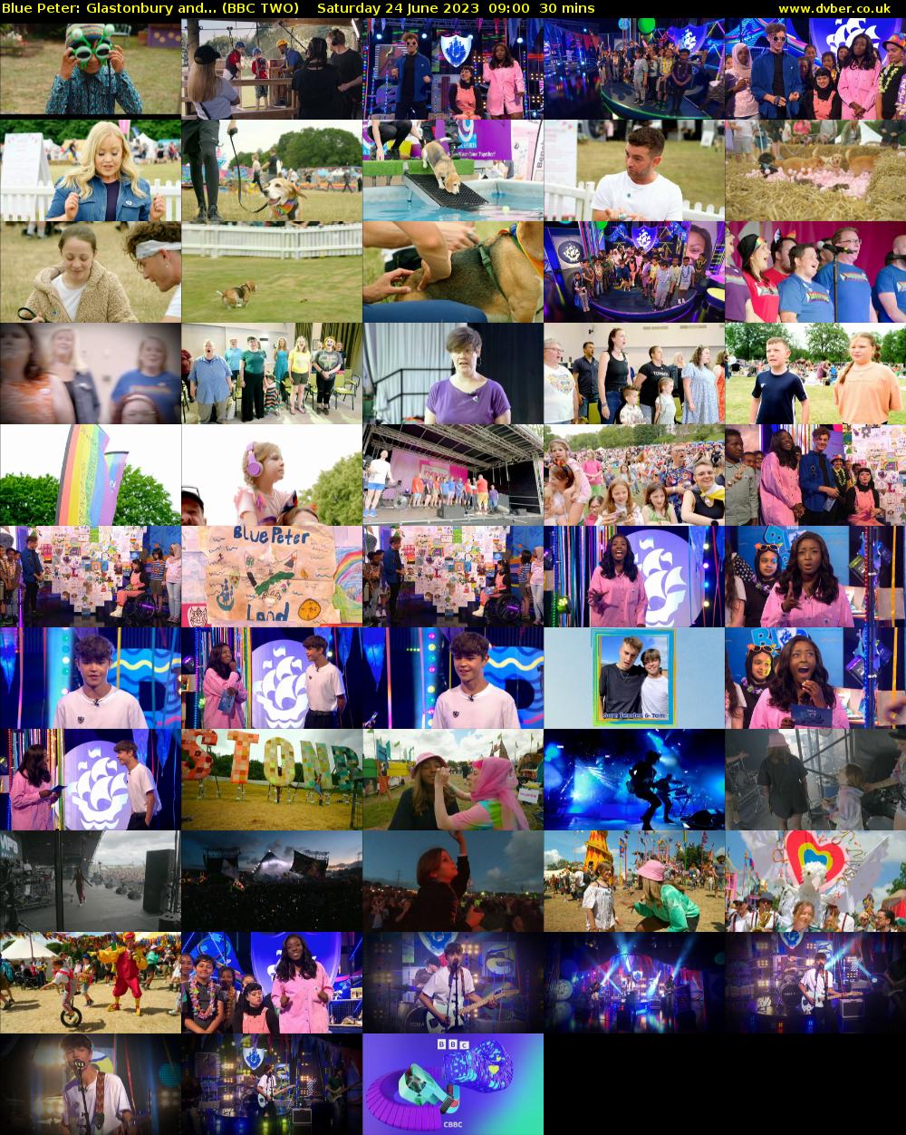 Blue Peter: Glastonbury and... (BBC TWO) Saturday 24 June 2023 09:00 - 09:30